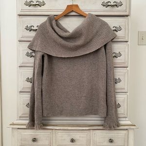 Off Shoulder Wool Sweater